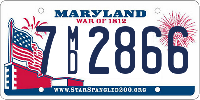 MD license plate 7MD2866