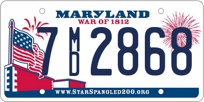 MD license plate 7MD2868