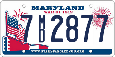 MD license plate 7MD2877