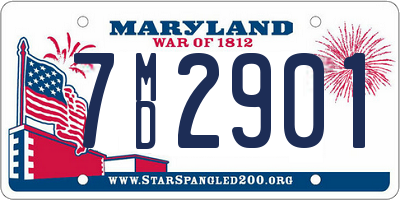 MD license plate 7MD2901