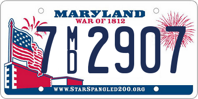 MD license plate 7MD2907