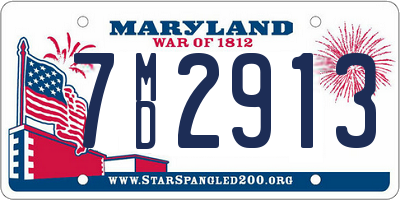 MD license plate 7MD2913