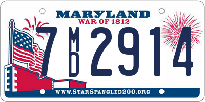 MD license plate 7MD2914