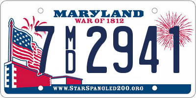 MD license plate 7MD2941