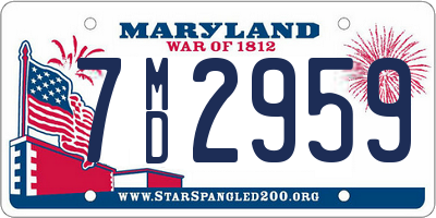 MD license plate 7MD2959
