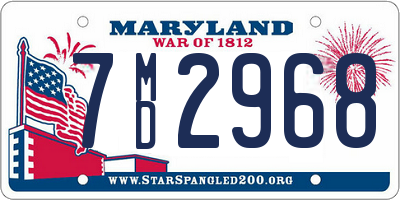 MD license plate 7MD2968