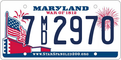 MD license plate 7MD2970