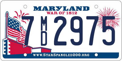 MD license plate 7MD2975