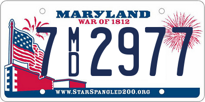 MD license plate 7MD2977