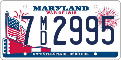 MD license plate 7MD2995