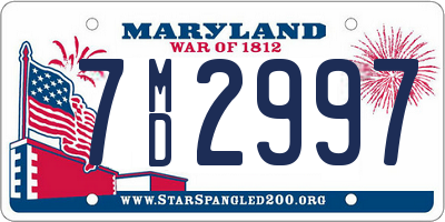 MD license plate 7MD2997