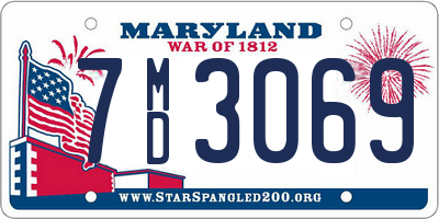 MD license plate 7MD3069