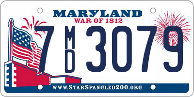 MD license plate 7MD3079