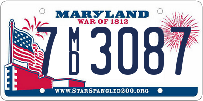 MD license plate 7MD3087