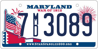MD license plate 7MD3089
