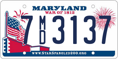 MD license plate 7MD3137