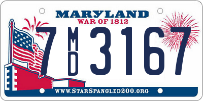 MD license plate 7MD3167