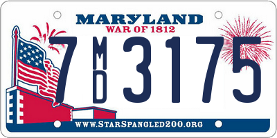 MD license plate 7MD3175