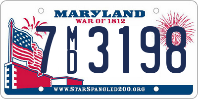 MD license plate 7MD3198