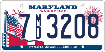 MD license plate 7MD3208