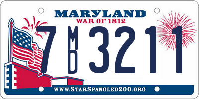 MD license plate 7MD3211