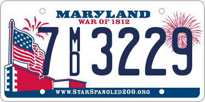 MD license plate 7MD3229