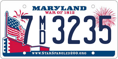 MD license plate 7MD3235