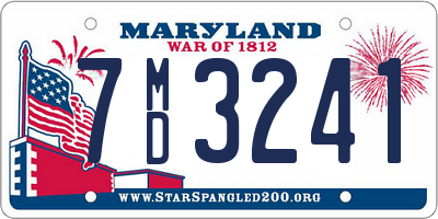 MD license plate 7MD3241