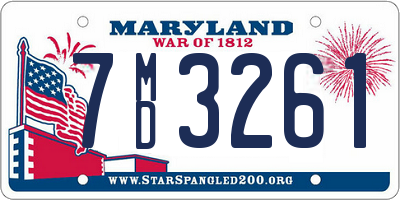 MD license plate 7MD3261
