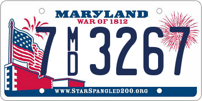MD license plate 7MD3267