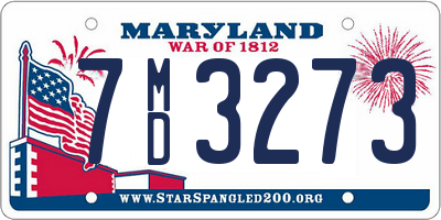 MD license plate 7MD3273