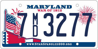 MD license plate 7MD3277