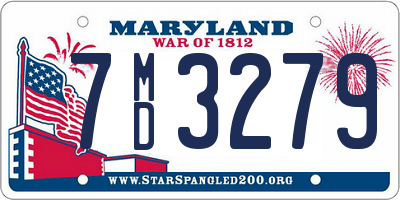 MD license plate 7MD3279