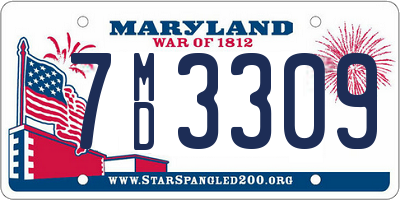 MD license plate 7MD3309