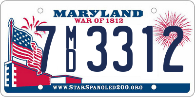 MD license plate 7MD3312