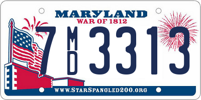 MD license plate 7MD3313