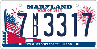 MD license plate 7MD3317