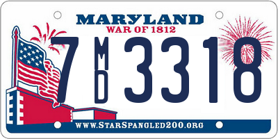 MD license plate 7MD3318