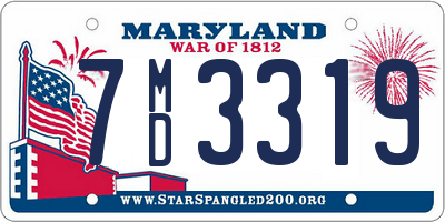 MD license plate 7MD3319