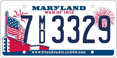 MD license plate 7MD3329