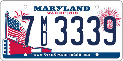 MD license plate 7MD3339