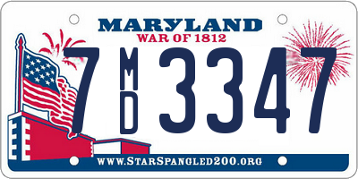 MD license plate 7MD3347