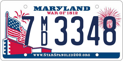 MD license plate 7MD3348