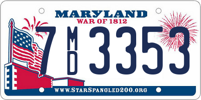 MD license plate 7MD3353