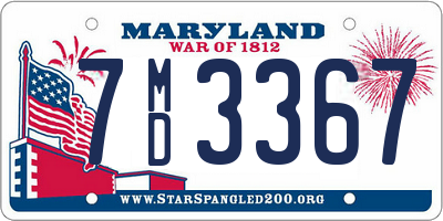 MD license plate 7MD3367