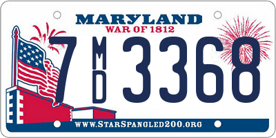 MD license plate 7MD3368