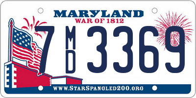 MD license plate 7MD3369