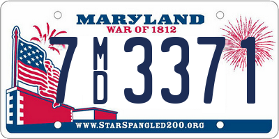 MD license plate 7MD3371