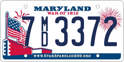 MD license plate 7MD3372