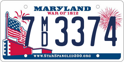 MD license plate 7MD3374